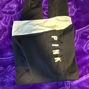 PINK Victoria's Secret Kids Black and Gray Leggings